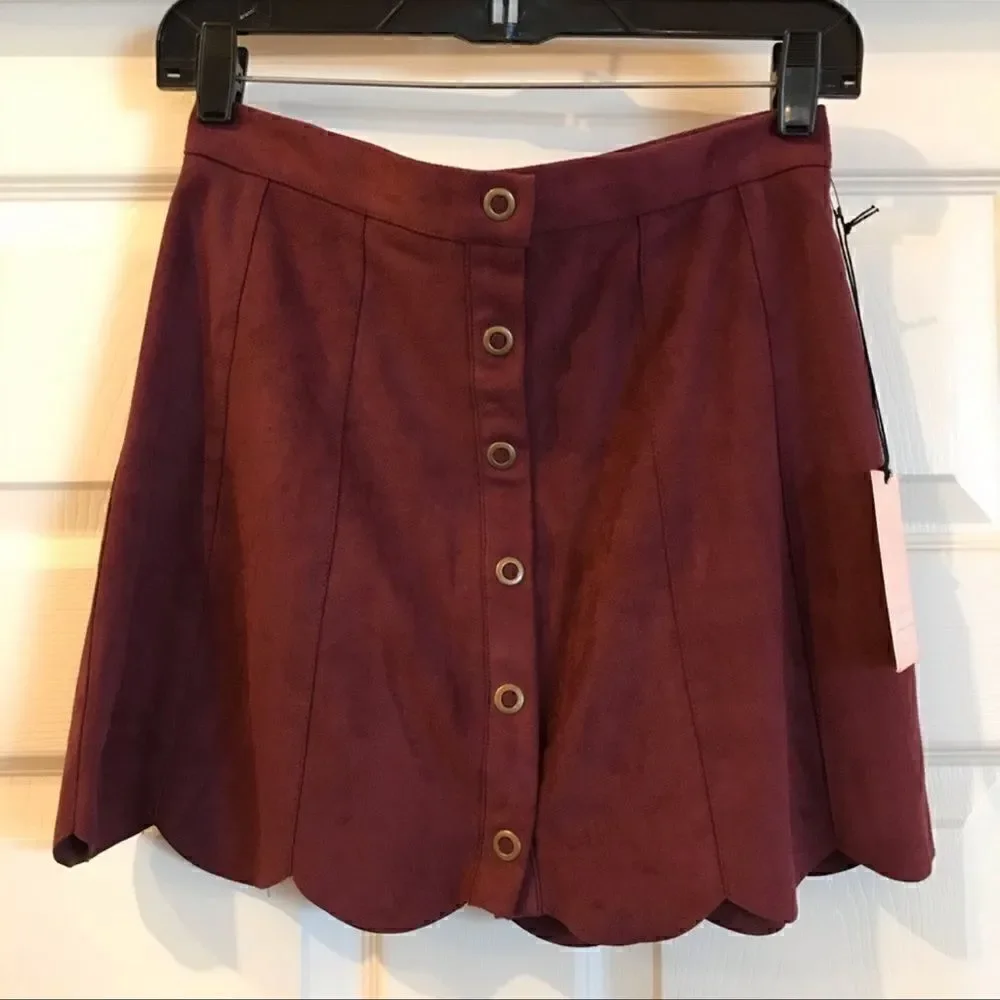 Kendall & Kylie PacSun Suede-like Mini Skirt Small